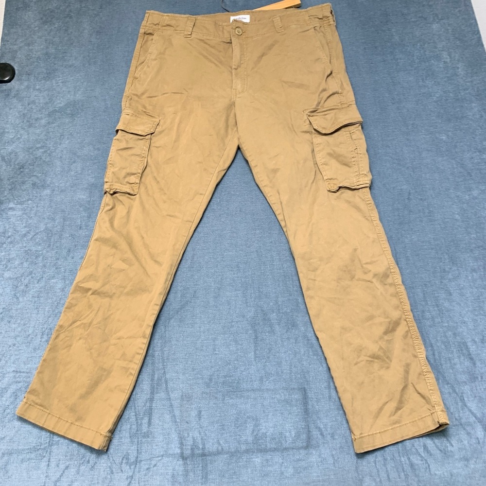 Goodfellow & Co. Cargo Pants Mens 38 Tan Straight Leg Flat Front Hiking Outdoor